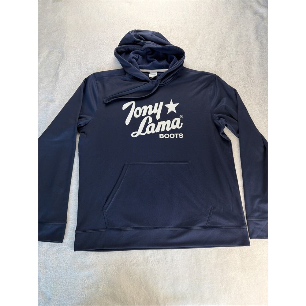 Tony Lama Boots Men’s L Hooded Sweatshirt Dark Blue